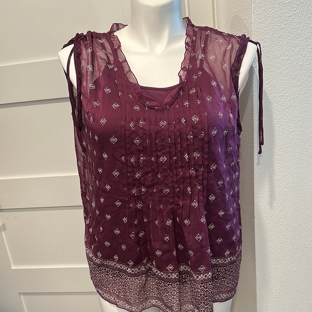 Sonoma Diamond Print Blouse